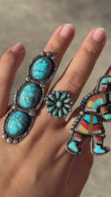 Load and play video in Gallery viewer, Flower Child Turquoise Ring (middle ring)
