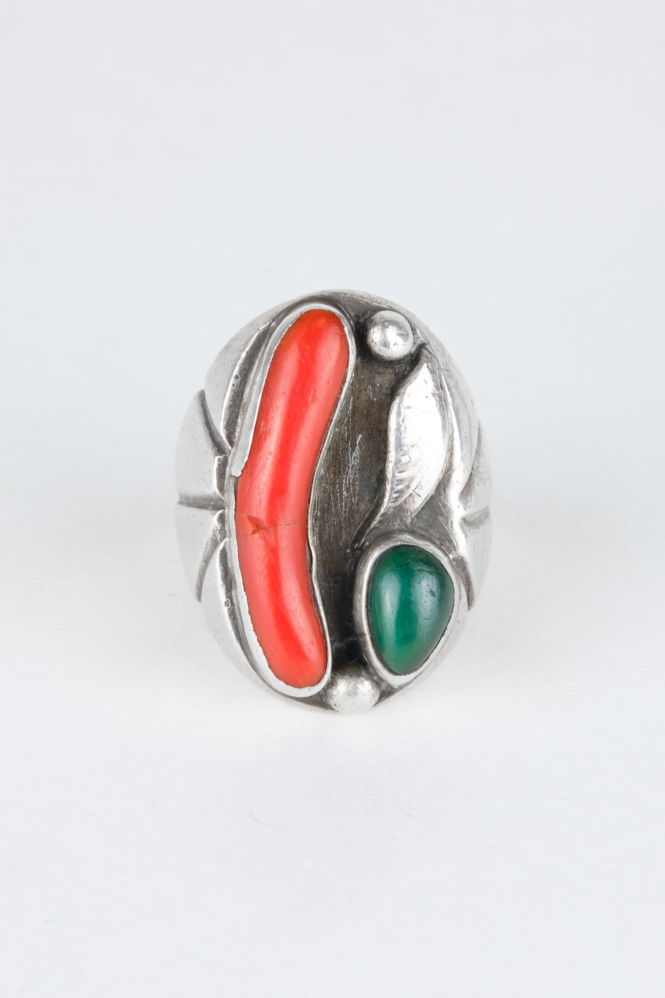 Jubilee Vintage Coral Turquoise Ring