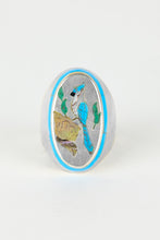 Load image into Gallery viewer, Blue Jay Vintage Inlay Ring
