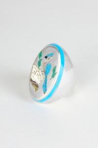 Blue Jay Vintage Inlay Ring