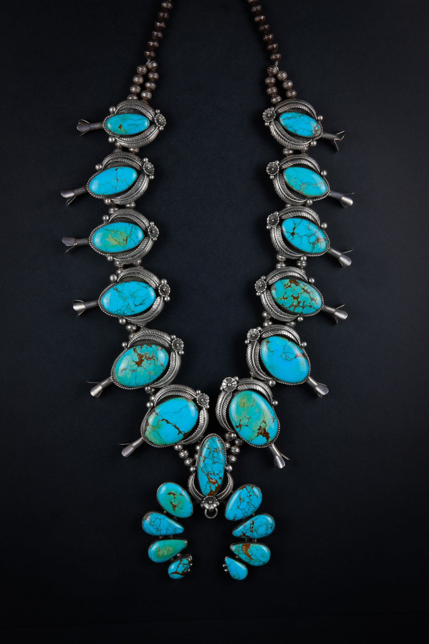 Dawn of Turquoise Collectible Squash Blossom Necklace