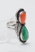 Load image into Gallery viewer, Holt Coral and Turquoise Ring
