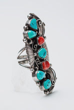 Load image into Gallery viewer, Oceana Turquoise and Coral Ring
