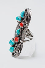 Load image into Gallery viewer, Oceana Turquoise and Coral Ring
